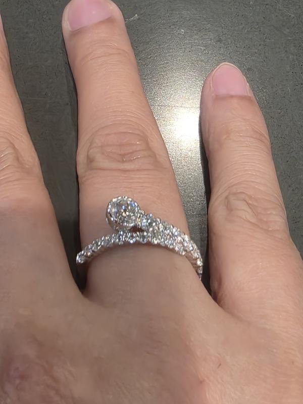 Diamond Bypass Anniversary Ring 1 ct tw 14K White Gold | Kay