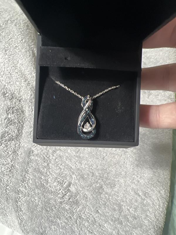 Infinity Symbol Necklace Diamond Accents Sterling Silver 18 Kay