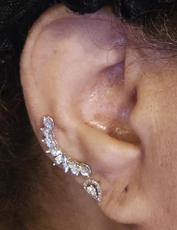 Earring Climbers 1/20 ct tw Diamonds Sterling Silver | Kay