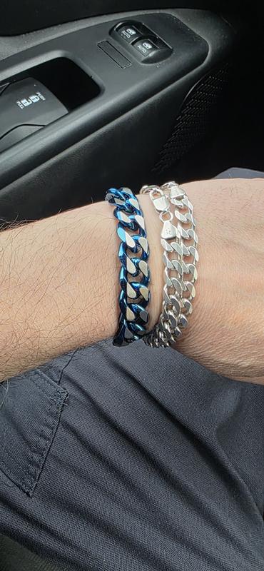 Bracelet Solid Stainless Steel & Blue Ion Plating Bracelet