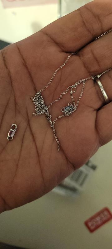 Lab-Created Ruby Necklace 1/20 ct tw Diamonds Sterling Silver | Kay