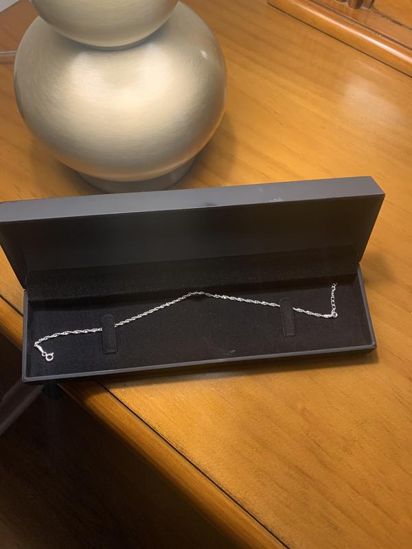Singapore Anklet Solid Sterling Silver 9"