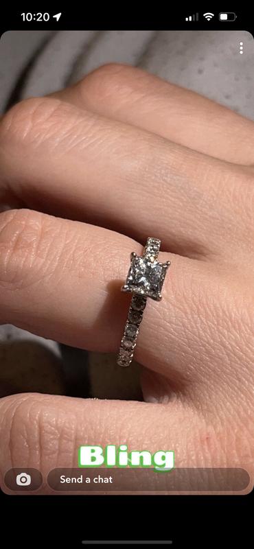 ザ・グリード THE LEO Diamond Engagement Ring 1-3/8 ct tw Princess & Round