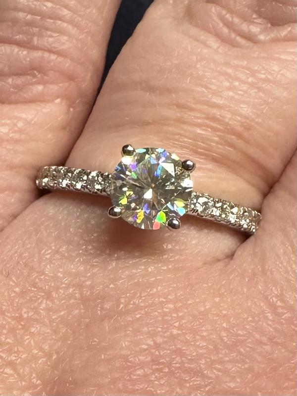 THE LEO First Light Diamond Engagement Ring 1-1/4 ct tw 14K White