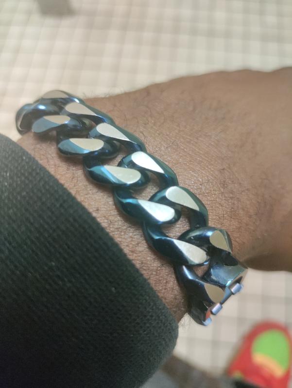 Men's Curb Chain Bracelet Stainless Steel 10 Length
