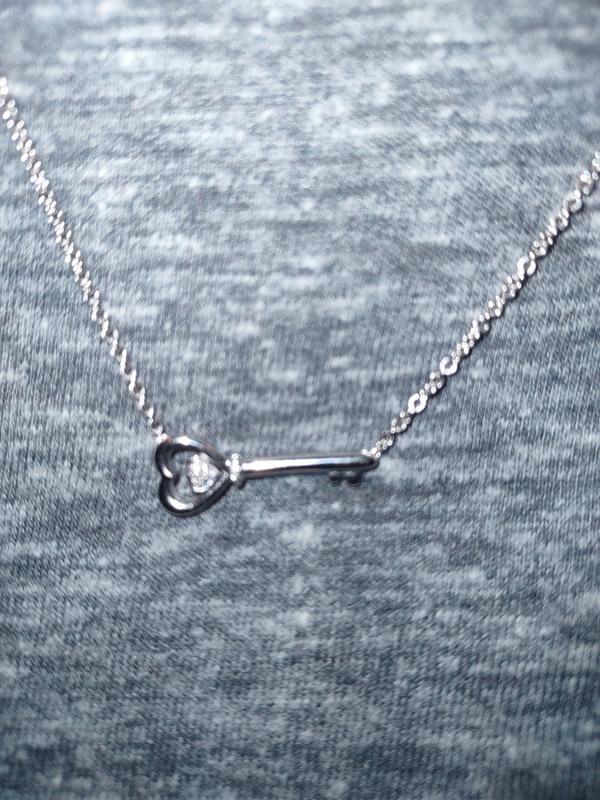 Necklace, Sublimation Key to My Heart Silver