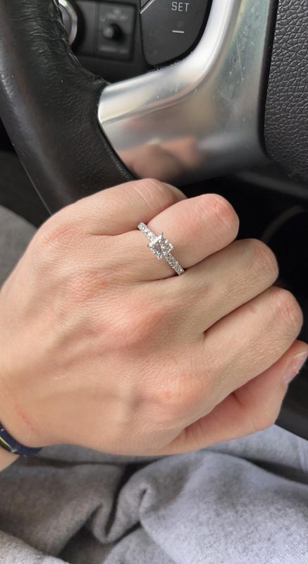 THE LEO Diamond Engagement Ring 1-3/8 ct tw Princess & Round