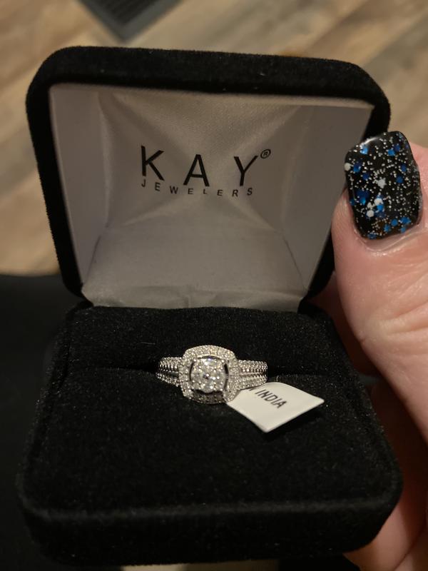 Diamond Engagement Ring 3/8 ct tw Round-cut 10K White Gold | Kay