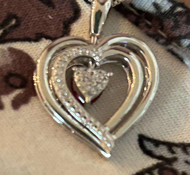 Lab-Created Ruby Necklace 1/20 ct tw Diamonds Sterling Silver | Kay