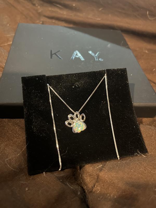 Kays paw shop print necklace