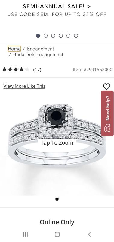 Black & White Diamond Bridal Set 1/2 ct tw 10K White Gold | Kay