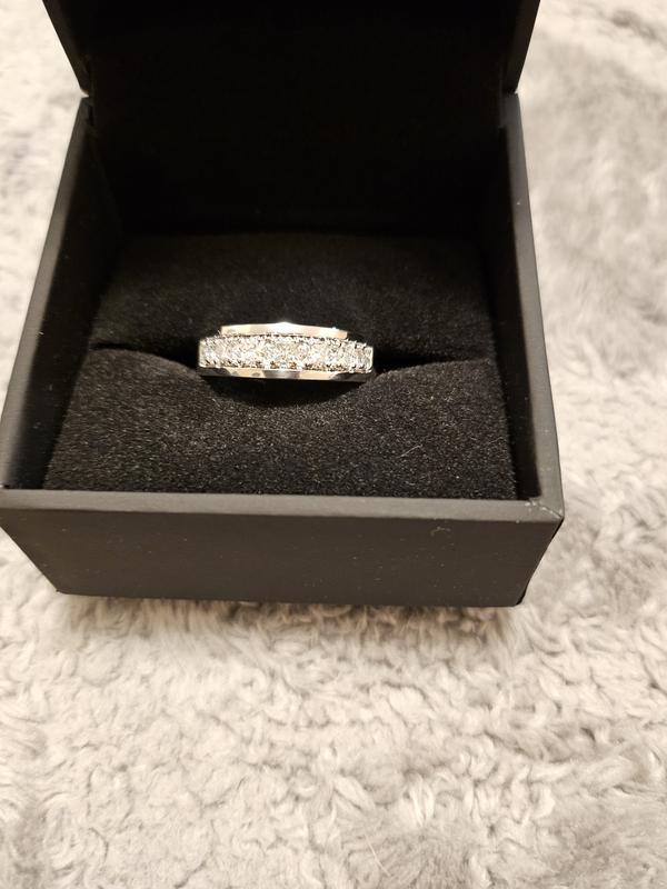 Men's Wedding Band 1/2 ct tw Diamonds 10K White Gold | Kay