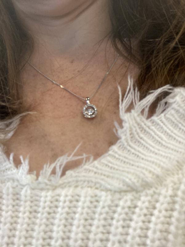 Unstoppable Love Necklace 1/4 ct tw 10K White Gold 19"