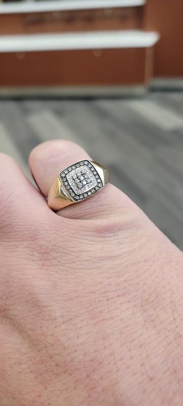 Men's Brown Diamond Ring 1/3 ct tw 10K Yellow Gold | Kay Outlet