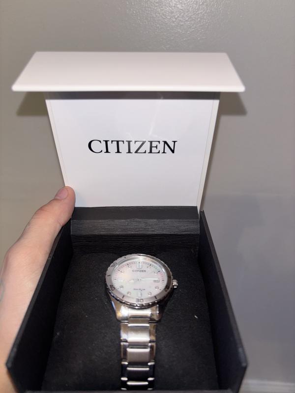 Citizen Calendrier Mother-of-Pearl Stainless Steel Women's Watch