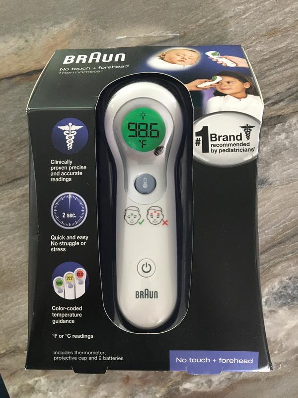 Accurate Easy Dual Tech Braun No Touch AND Forehead Thermometer NTF3000