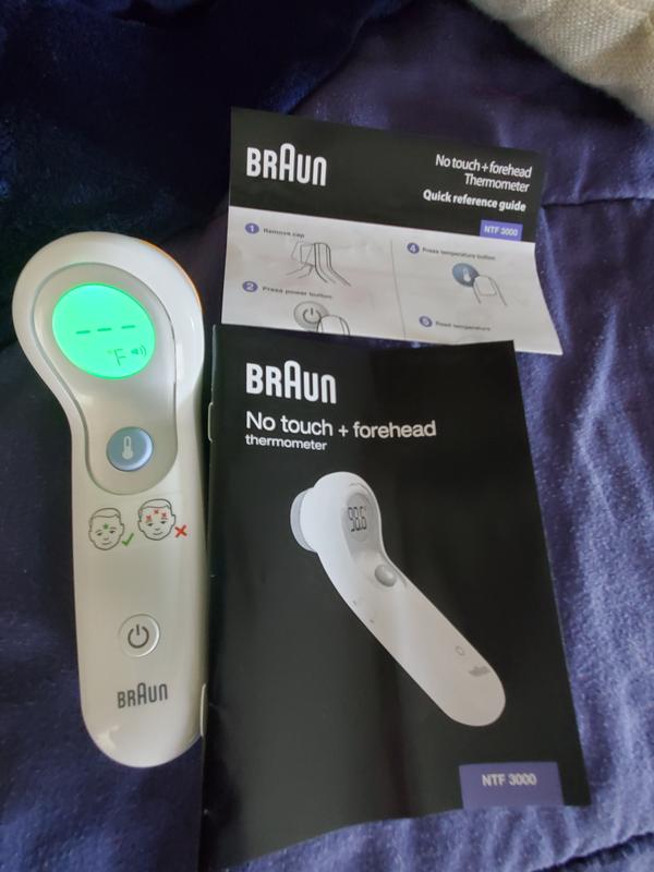 Accurate Easy Dual Tech Braun No Touch AND Forehead Thermometer NTF3000