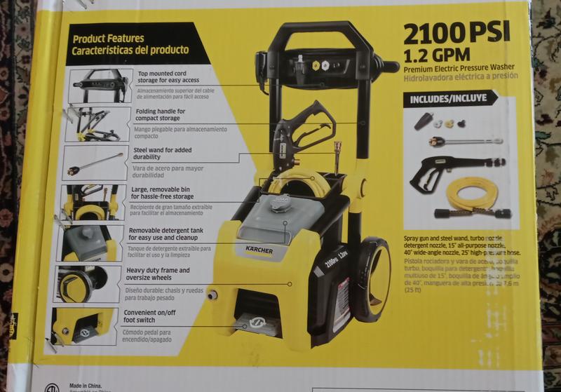 KÄRCHER 2100PS ELECTRIC PRESSURE WASHER BOX