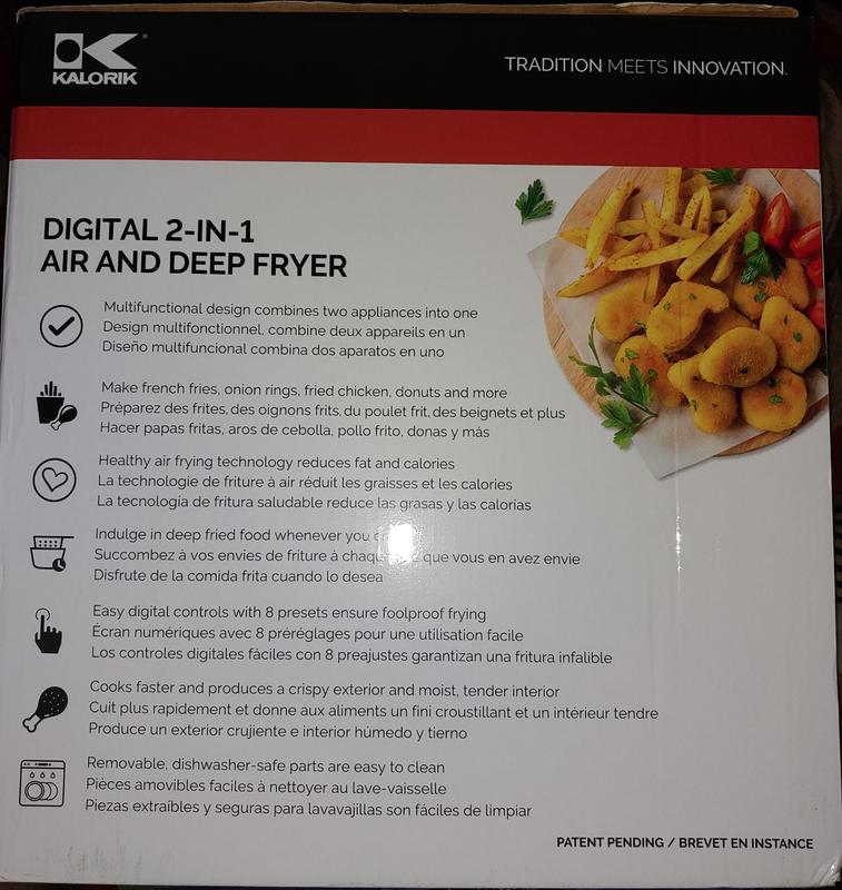 Kalorik 2in1 Digital Air Deep Fryer 