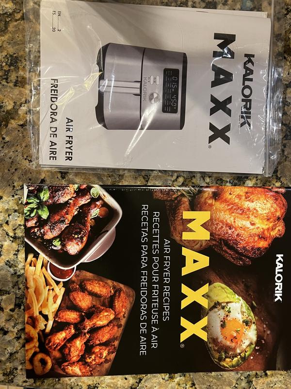 Kalorik MAXX® 4-Quart Digital Air Fryer with 4 Accessories + Bonus Recipe  Book, Black & Stainless Steel in 2023