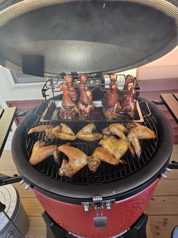 Kamado Joe Classic Joe 12.69 in W Blaze Red Kamado Charcoal Grill in the Charcoal Grills department at Lowes