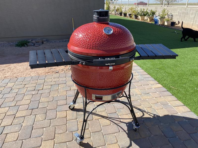 Got these garage storage shelves just for my Kamado Joe accessories. Sorry  I didn't take a before the after pic. : r/KamadoJoe