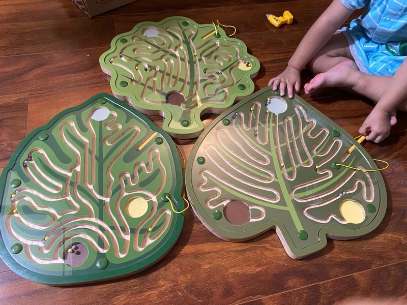Nature's Paths Magnetic Leaf Mazes - Set of 3 | Kaplan Early Learning
