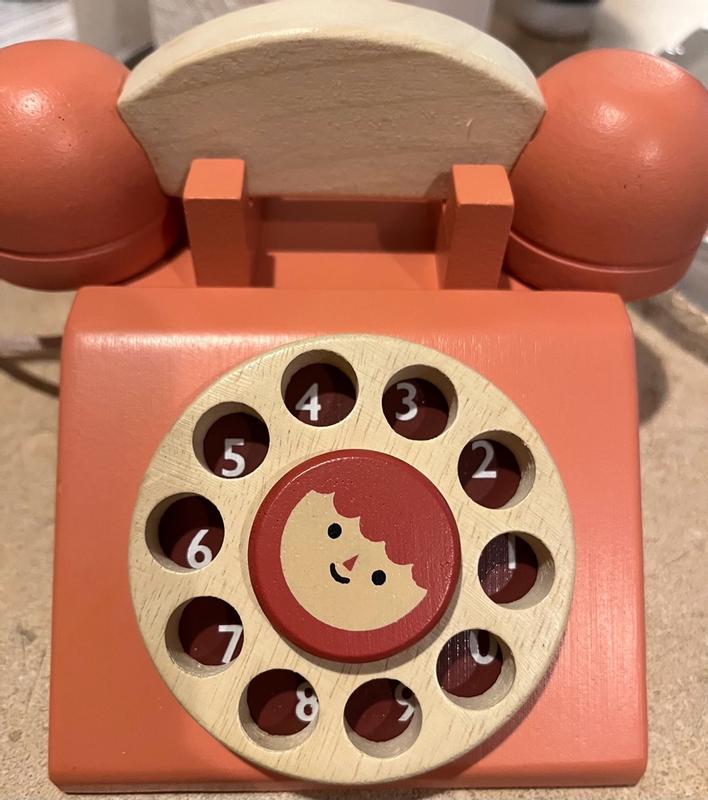 Retro Wooden Rotary Toy Phone | Kaplan Early Learning