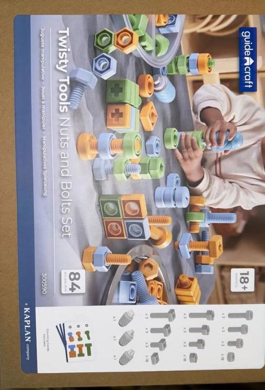 Twisty Tools Nuts and Bolts Set - 84 Pieces | Kaplan Early Learning