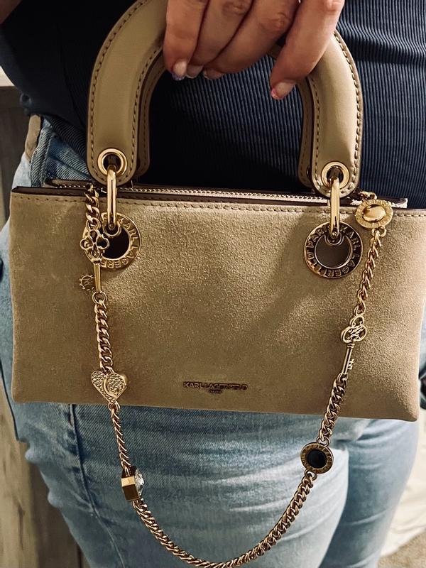 Customer photo for "Stylish suede bag"