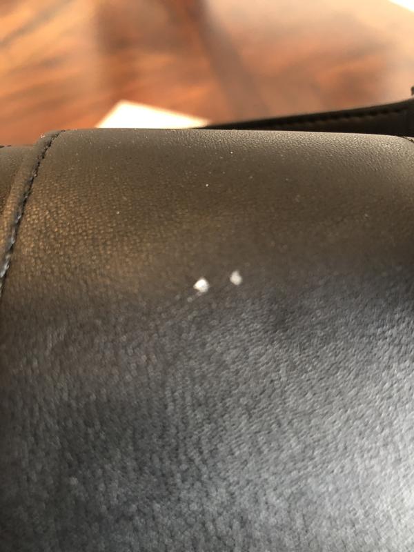 Flaws in the leather