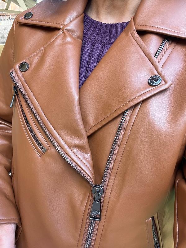KARL LAGERFELD ワンショルタシャシトレス 235W1355 999 KARL LAGERFELD PARIS Women's Faux-Leather Asymmetric Moto