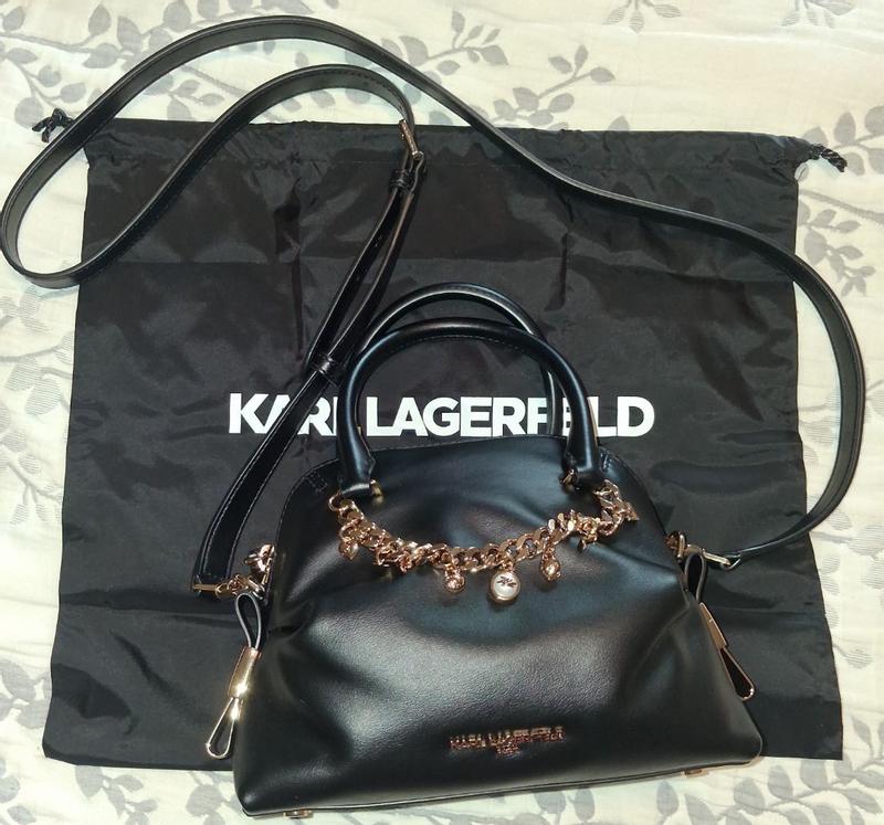 Customer photo for "Sculpted Supple Leather & Golden Charms: The Karl Lagerfeld Charlaine Refuses to Slouch for Your Daily Routine."