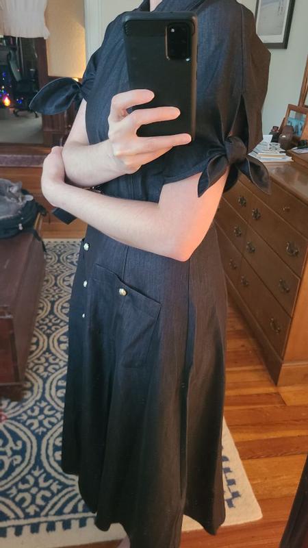 Customer photo for "Great fit and fabric, but the hardware is flashy"