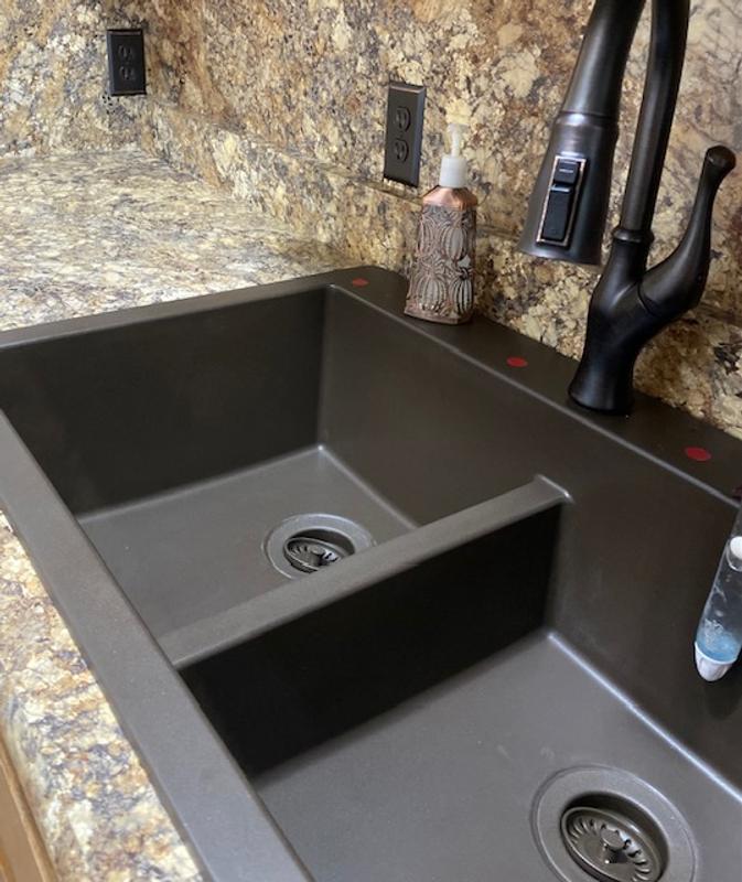 Karran USA | QT-810 33 Top Mount Double Equal Bowl Quartz Kitchen Sink