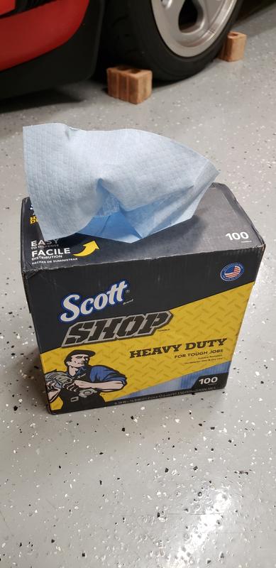Scott Heavy-Duty Shop Paper Towels, 11 x 10.4-in, Blue, 60-pk