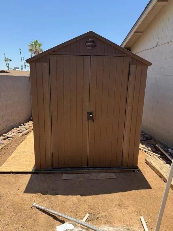 Keter Keter Darwin 6x8 Resin Outdoor Storage Shed - Brown in the