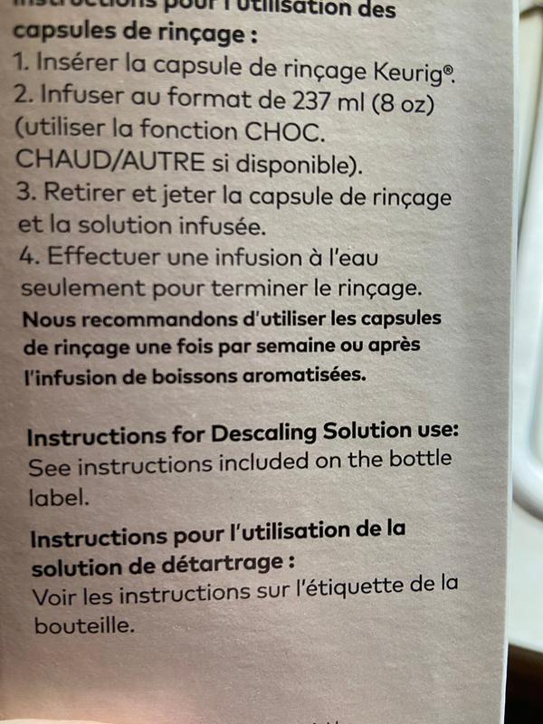 What's in keurig outlet descaling solution