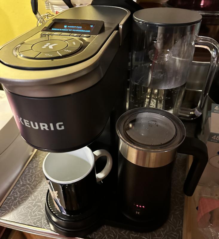 Keurig Cafe Smart Single Serve Cup Black Coffee Maker with Frother