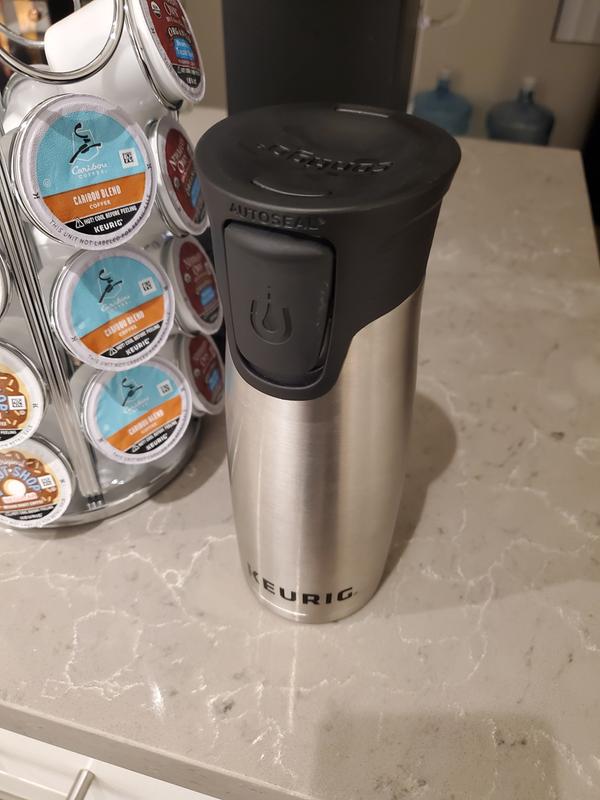 KEURIG AUTOSEAL TRAVEL MUG COFFEE MUG CUP TEA METAL INC LID