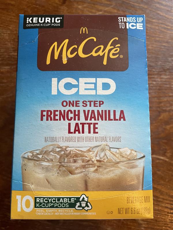Cup Pods Mccafe K Cups French Vanilla Latte McCafé ICED One Step