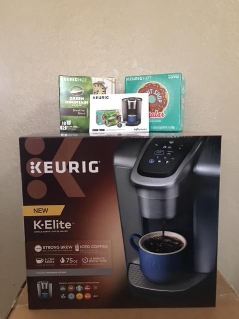 Keurig K-Elite Single-Serve K-Cup Pod Coffee Maker with Iced Coffee  Setting, Brushed Slate