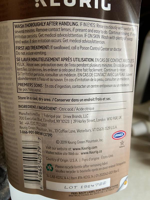 Keurig descaling solution directions sale