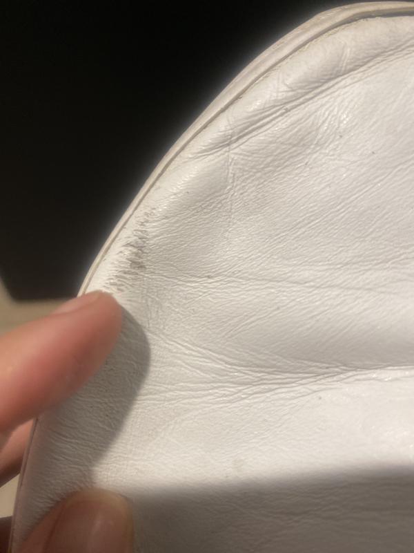 Leather is so soft and it creases super fast and scratches off