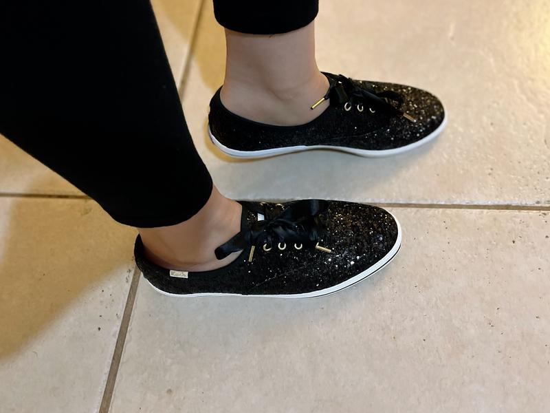 kate spade new york Glitter Lace-Up Sneakers - Macy's