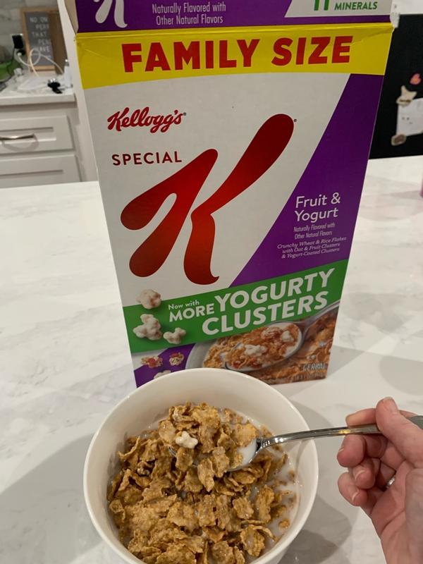Kellogg's Special K Breakfast Cereal, Family Breakfast, Fiber Cereal, Fruit  and Yogurt, 13oz Box (1 Box)
