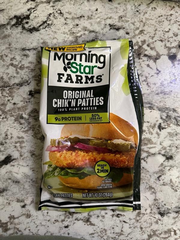 MorningStar Farms Plant Based Chik'n Patties Original, Vegan