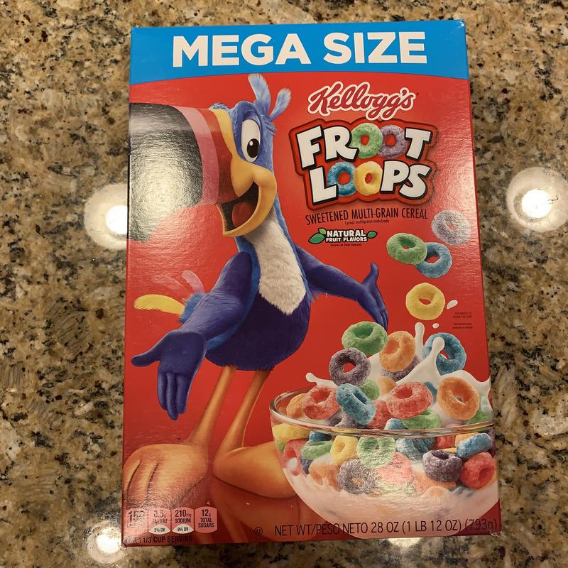  Kellogg's Froot Loops Breakfast Cereal, Fruit Flavored