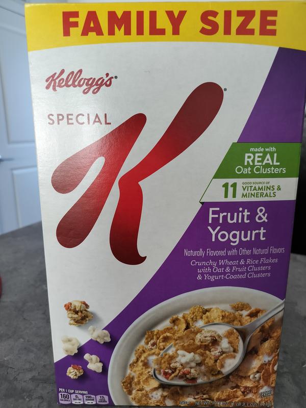  Kellogg's Special K Breakfast Cereal, Family Breakfast, Fiber  Cereal, Fruit and Yogurt, 13oz Box (1 Box) : Everything Else