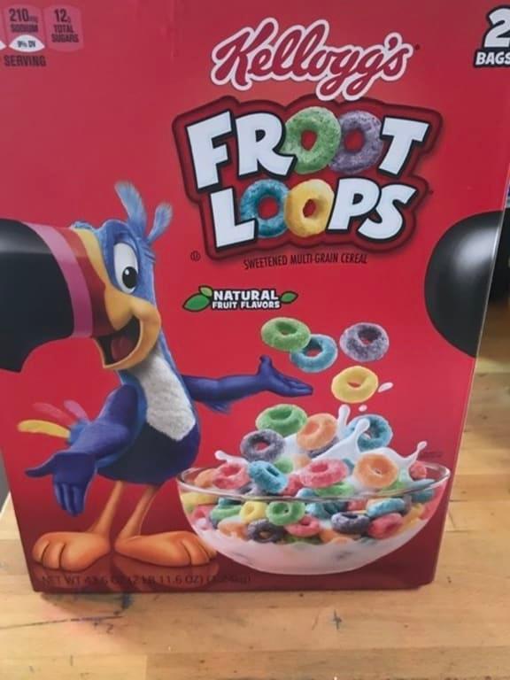 Kellogg's Froot Loops Cold Breakfast Cereal, Original, 13.2oz, 1 Box